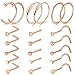 D.Bella 20G Rose Gold Nose Ring-21pcs Nose Rings Studs Nose Screws Stainless Steel Nose Rings 8mm