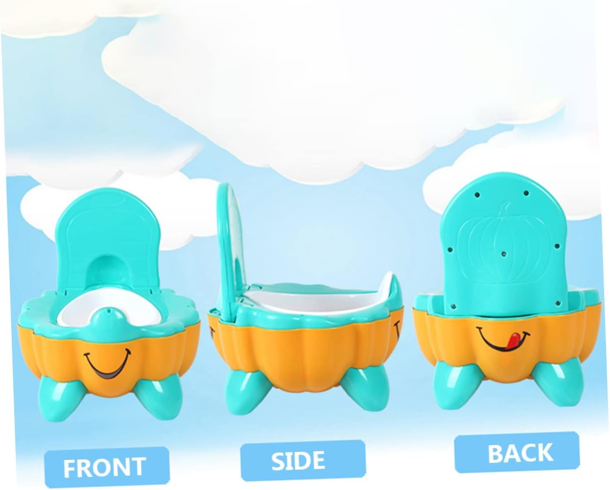 DECHOUS Pumpkin Potty Training Seat for Removable Compact Design Easy to Clean Durable Material Transition Potty for Bathroom Bedroom