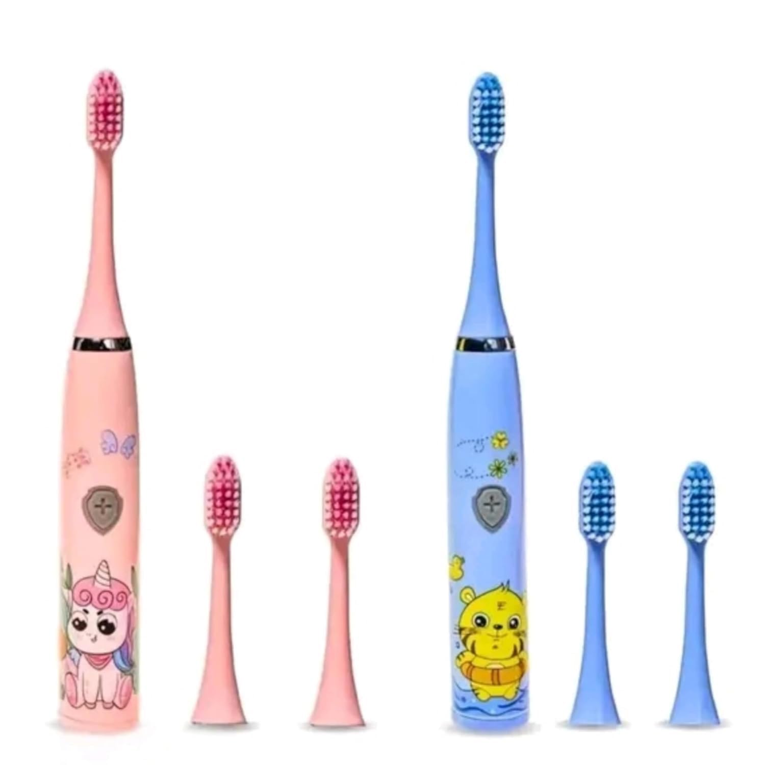 Kids Electric Toothbrush Set with 2 Replacement Heads | Soft Bristle Rechargeable Toothbrush for Children | Gentle Oral Care & Gum Protection for Boys & Girls-image-38