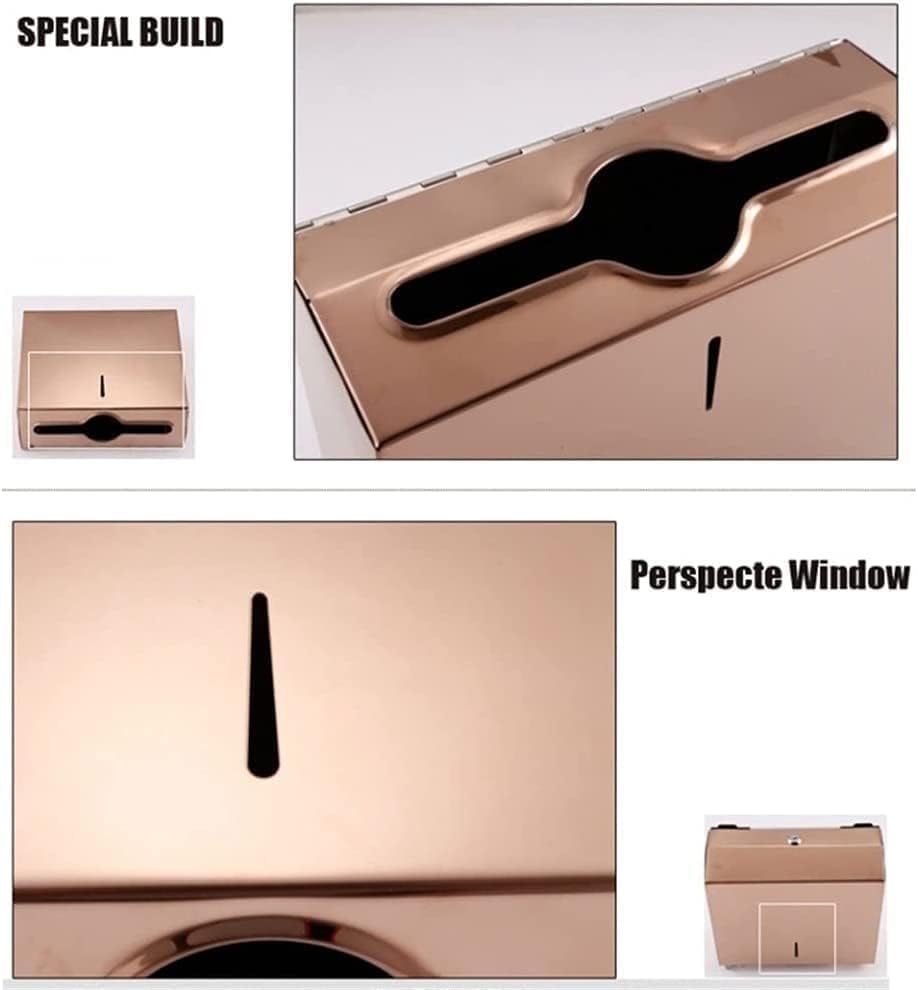 Dispenser per asciugamani di carta, grande capacità, in acciaio inox, per bagno, hotel, casa