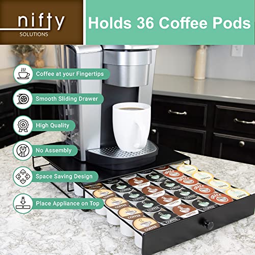 image for nifty SOLUTIONS 6410 Nifty Black, Compatible with K-Cups, 36 Pod Pack 