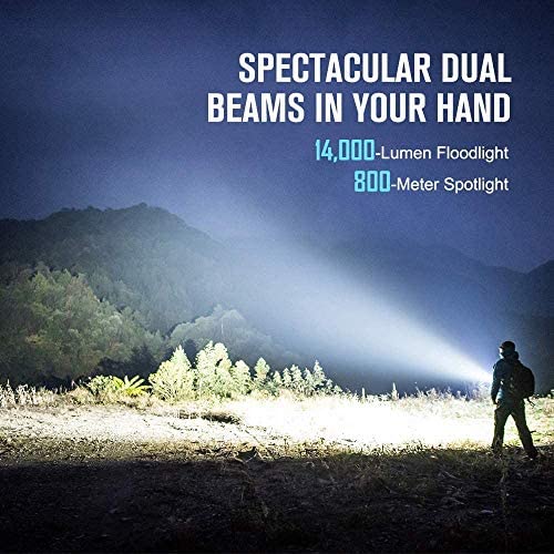 OLIGHT Marauder 2 Rechargeable Torch 14,000 Lumens Powerful Ultra Bright Flashlight with 3 Build-in Battery, Spotlight and Floodlight LED Search Light for Home and Outdoor(Without Power Adapter) - Image 7