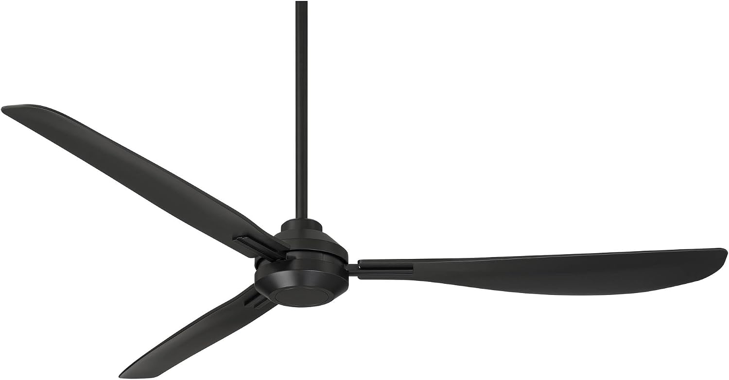 Casa Vieja 56" Sol Matte Black Wet Rated Ceiling Fan with Remote