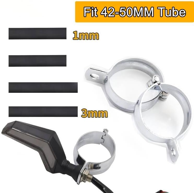 Miniatura 3 de Soportes de foco de motocicleta, abrazadera de tubo de motocicleta, soporte de señal de giro, soporte de montaje de luz antiniebla, soporte de