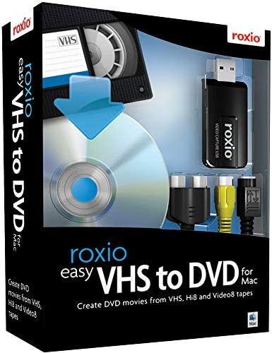 Roxio Easy VHS to DVD for Mac | VHS, Hi8, V8 Video to DVD or Digital Converter [Mac Disc]