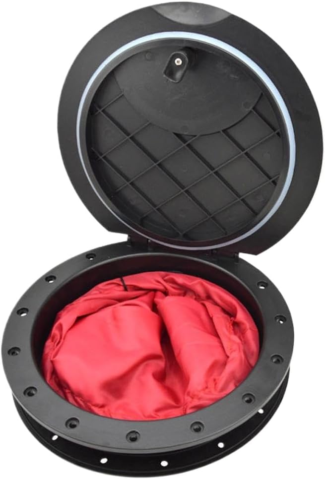 9 Inch Kayak Hatch Cover Deck Plate ABS Round Hatch Cover with Boat Screws and Red Bag