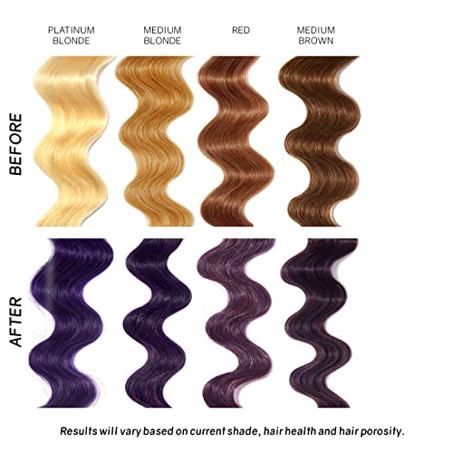 Overtone Haircare Daily Conditioner - 8 Oz Semi-Permanent Daily Conditioner W/Shea Butter & Coconut Oil - Cruelty-Free Hair Color (Extreme Purple) #TOP1