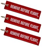 FHZJKJX 3 Pack flight Keychain Tag with Key Ring - Keys, Cars, Motorcycles, Backpacks, Luggage and Gifts - EDC