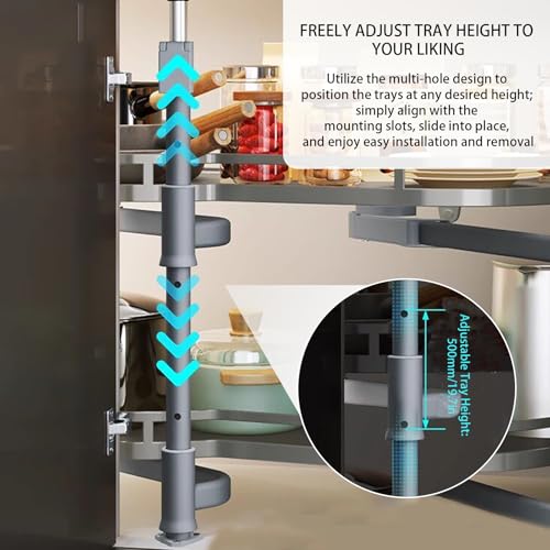 Étagère de rangement de cuisine double pour optimiser les angles morts - 6