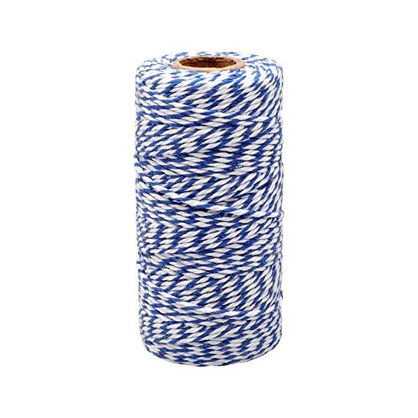 100m Baumwolle Schnur Bäcker Bindfäden Bastelschnur, zum DIY, Handwerk, Geschenke Verpacken, Weihnachten Dekoration…