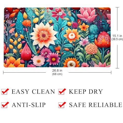 Tapete antideslizante extra largo de PVC con agujeros de drenaje para ducha de adultos 5