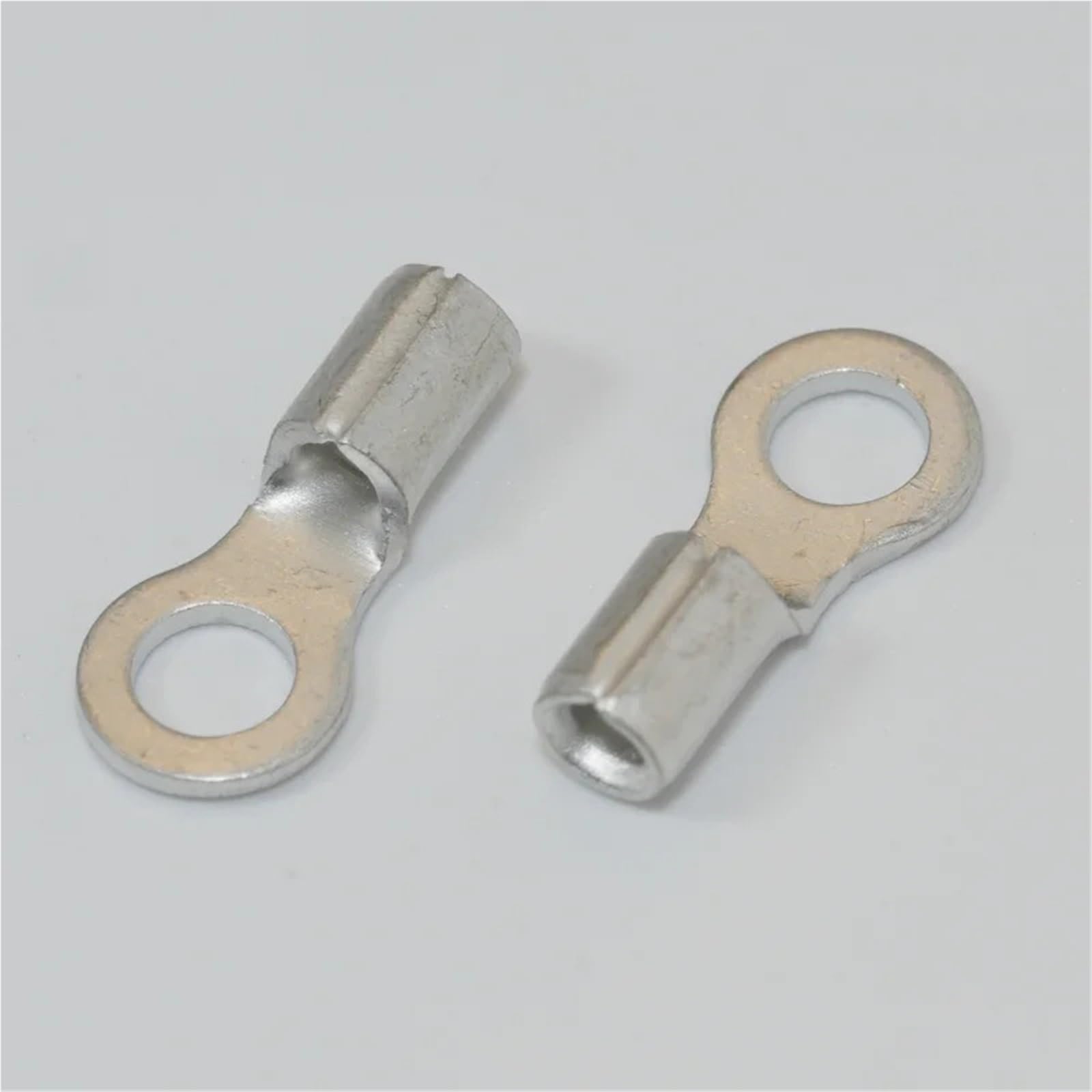 Terminal De Cable Conector De Terminal Cable Eléctrico Anillo Engarzado En Frío Sin Soldadura, Pala RNB No Aislada Cobre Estañado(RNB5.5-10 100pcs)