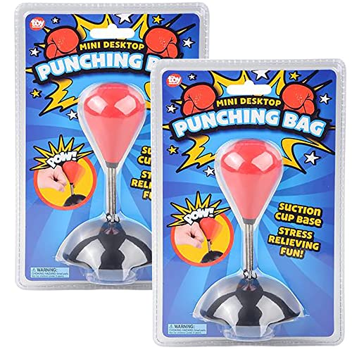 Desktop Punching Bag, Table Top Games, Junior Beginner Party Favors (Single, 5" Desktop Punching Bag) #TOP2