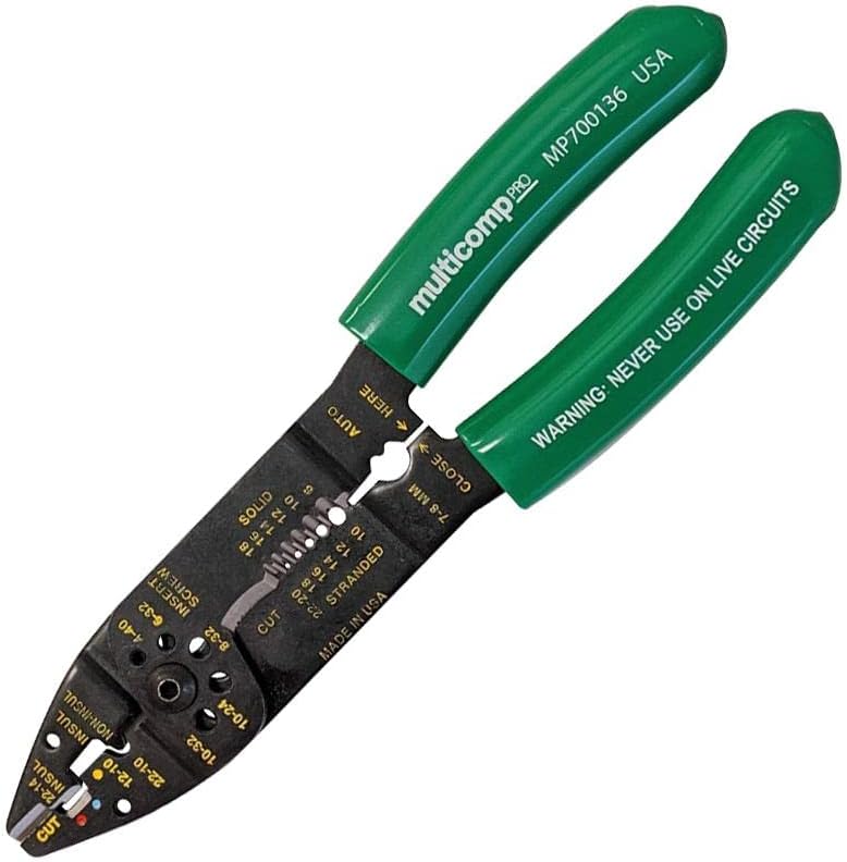 Multicomp Pro Heavy Duty Stripper/Crimper, 22-28 AWG
