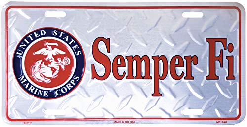 Marines Semper Fi Aluminum License Plate