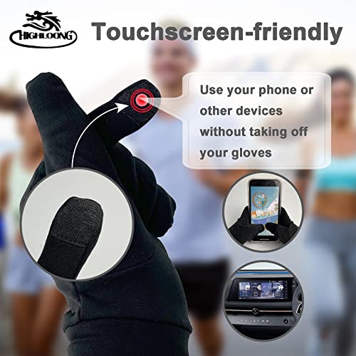 Compression Lightweight Sport Running Gloves Liner Gloves- Black - Men & Women(M) #TOP3