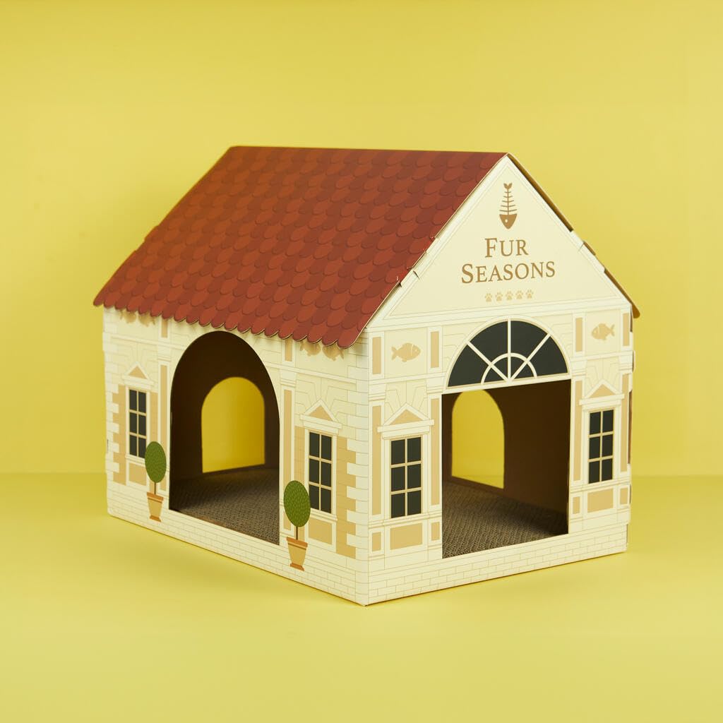 Balvi Maison & grattoir pour Chat Fur Seasons Un griffoir des Plus exclusifs Carton
