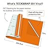TECKWRAP Glossy Permanent Vinyl Adhesive Vinyl 001 Vinyl Roll for Cutters, Signs, Scrapbooking, DIY Crafting 12" x 20ft, Glossy Orange #1