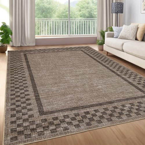GarveeHome Area Rug 10x13 Living Room Rug Modern Bordered Soft