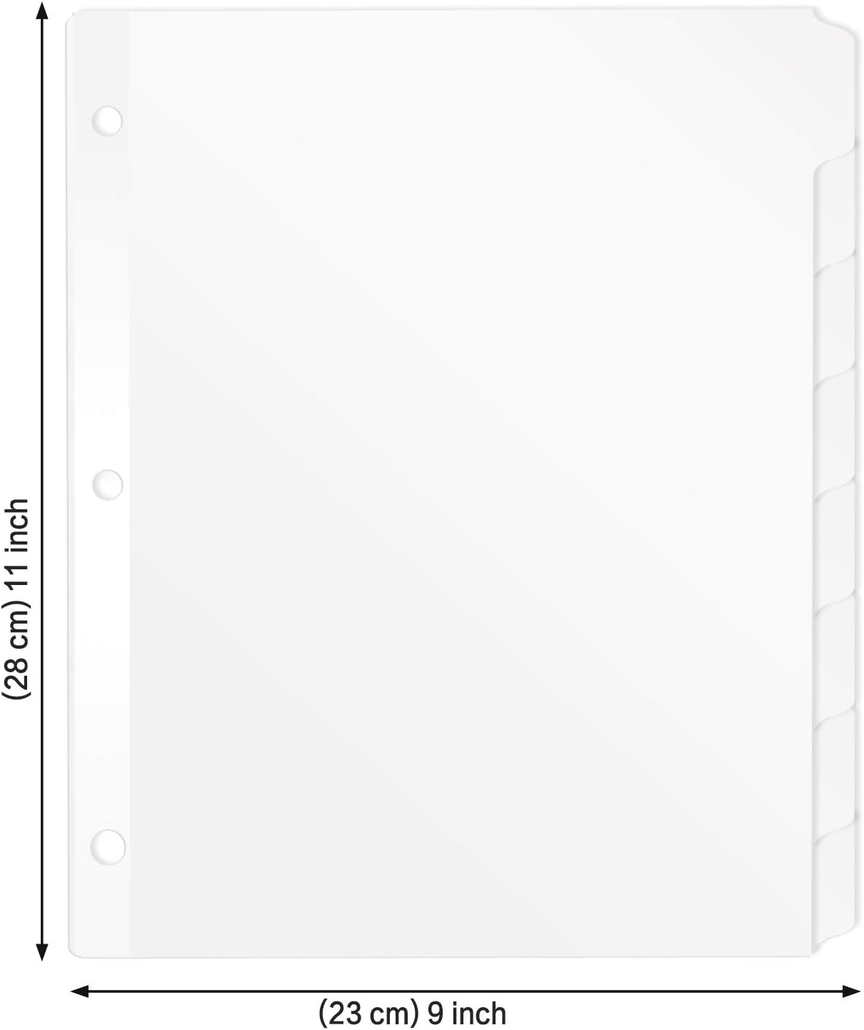 8-Tab Binder Dividers, HERKKA 3 Ring Binder Index Dividers with 8 Tabs, Letter Size, 3 Hole Punch Section Index Dividers for Binders, White, 15 Set : Office Products