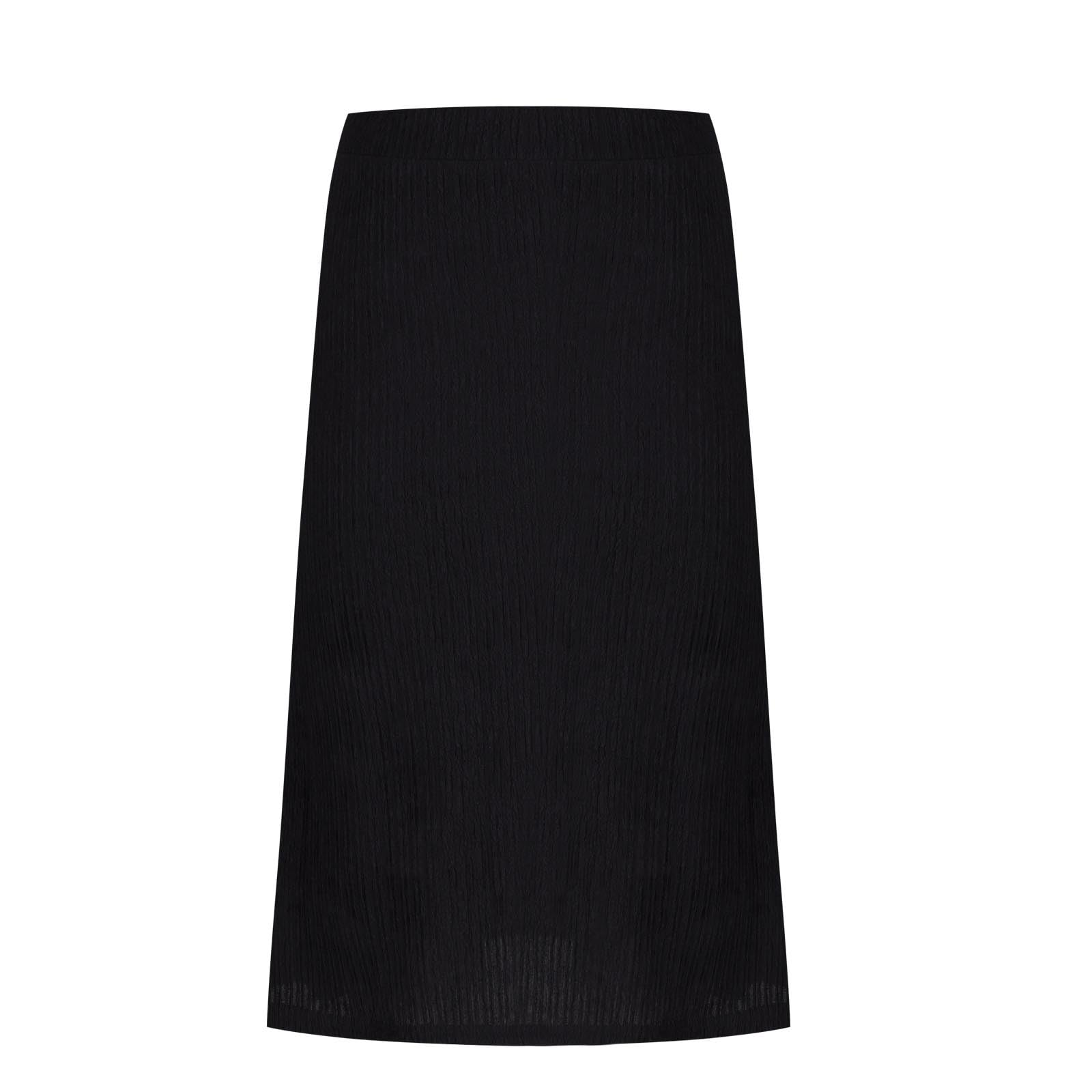 A Line Skirts for Womens Midi Length Swing Flowy Long Skirt Elastic Waist Fashion Trendy Office Work Maxi Skirts Black
