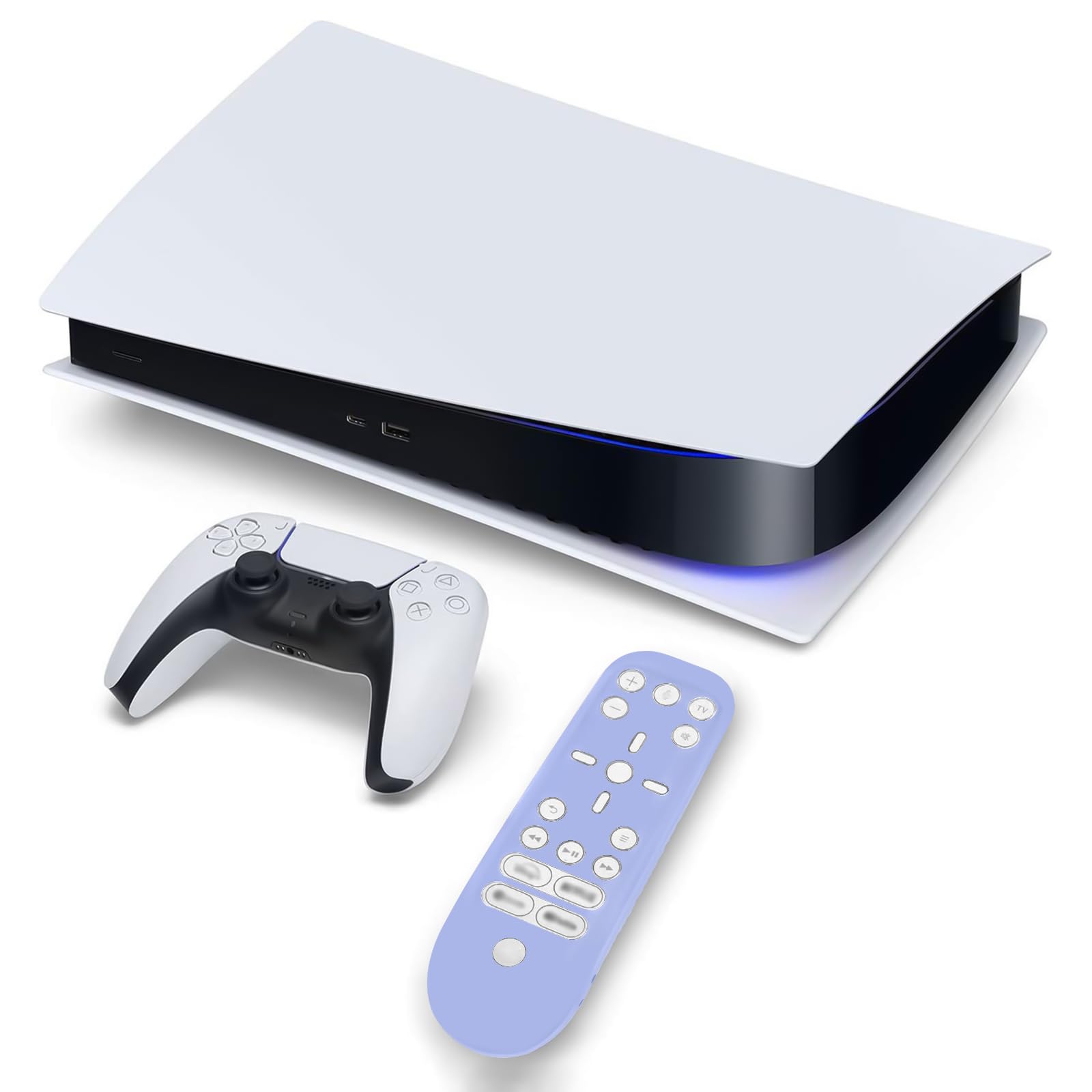 Geekria PS5 Remote Cover Skin Funda de Silicona, absorción de Golpes, Lavable, Funda Protectora de Silicona de Cuerpo Completo para Control Remoto PS5 (Azul)