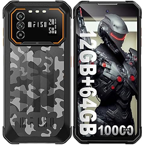 IIIF150 B1 Outdoor Handy 10000mAh Battery 12GB+64GB/1TB, Outdoor Smartphone Ohne Vertrag Android 12, 6.5" FHD+ Bildschirm, 20MP + 8MP, IP68 Wasserdichit Handy/Dual SIM 4G/Face ID/NFC/OTG/GPS Cover