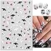 8 Sheets Halloween Nail Stickers for Nail Art with Tweezers 3D Self-Adhesive Ghost Nail Art Stickers Design Spider Bat and Spider Web Nail Decals Cute Halloween Nail Supplies for Women Girls
