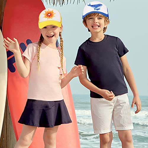 Outink 10 Pack Kids Trucker Hats Boys Girls Colorful Baseball Hats Adjustable Sublimation Blank Mesh Plain Baseball Caps (10Pack-Green White) #TOP3