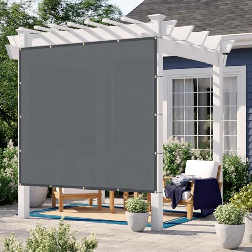 LOVE STORY Custom Size 12x21 FT Sun Shade Cloth with Grommets Pergola Shade Cover 95% UV Protection for Patio Outdoor, Dark Grey (Customized)
