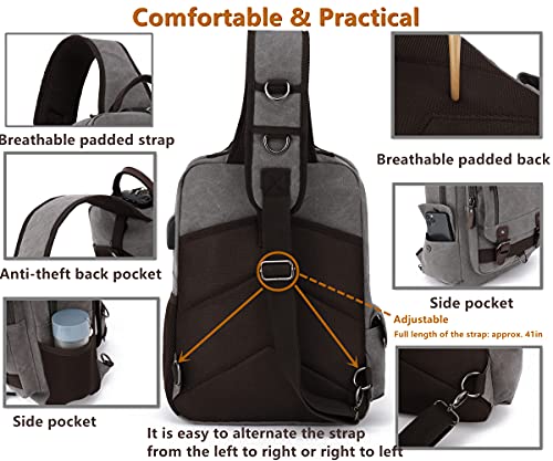 Image of Leaper Messenger Bag Water-Resistant Sling Bag Cross Body Bag Shoulder Bag