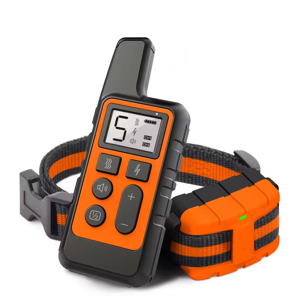 Electronic Dog Training Collar Portable Intelligent Remote Control Stop Barker Waterproof Rechargeable Shock Collar Pet Supplies