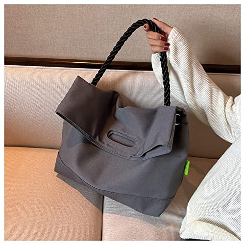 Image of Women Shoulder Bags Canvas Tote Bag Handbag Large Hobo with Pockets Work Bags for Women and Men