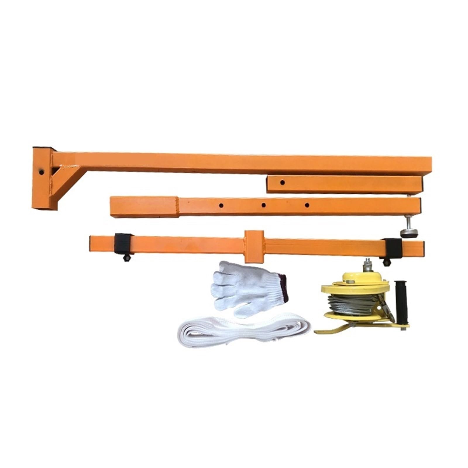 Air Conditioner Outdoor Unit Installation Lifting Tool,10/15/20m Self-Locking Folding Lifting Bracket+Stainless Steel Winch for Assembly Tool MINGPING(10m Rope)