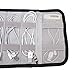 BUBM Roll-Up electronics organizer, travel carry case, Hanging Toiletry Cosmetics Bag (Gray)