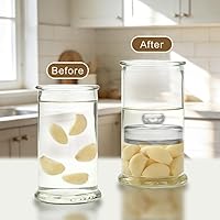 Vista 4 de 9 Pack Fermentation Glass Weights for Large Wide Mouth Mason Jars, Fermentaion Kit with Easy Grip Handle for Picklin & Sourkrout, Dishwasher Safe