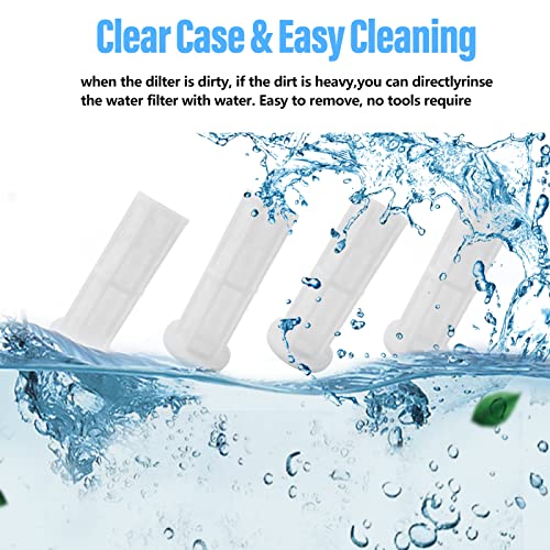 Wasserfilter Gartenschlauch, 2 Stück 3/4 Zoll Wasser Vorfilter Wasserfilter Set mit 4 Filtereinsatz & 5 Schnelladapter für Hochdruckreiniger, Gartenpumpe, Gartenbewässerung, Wohnmobil