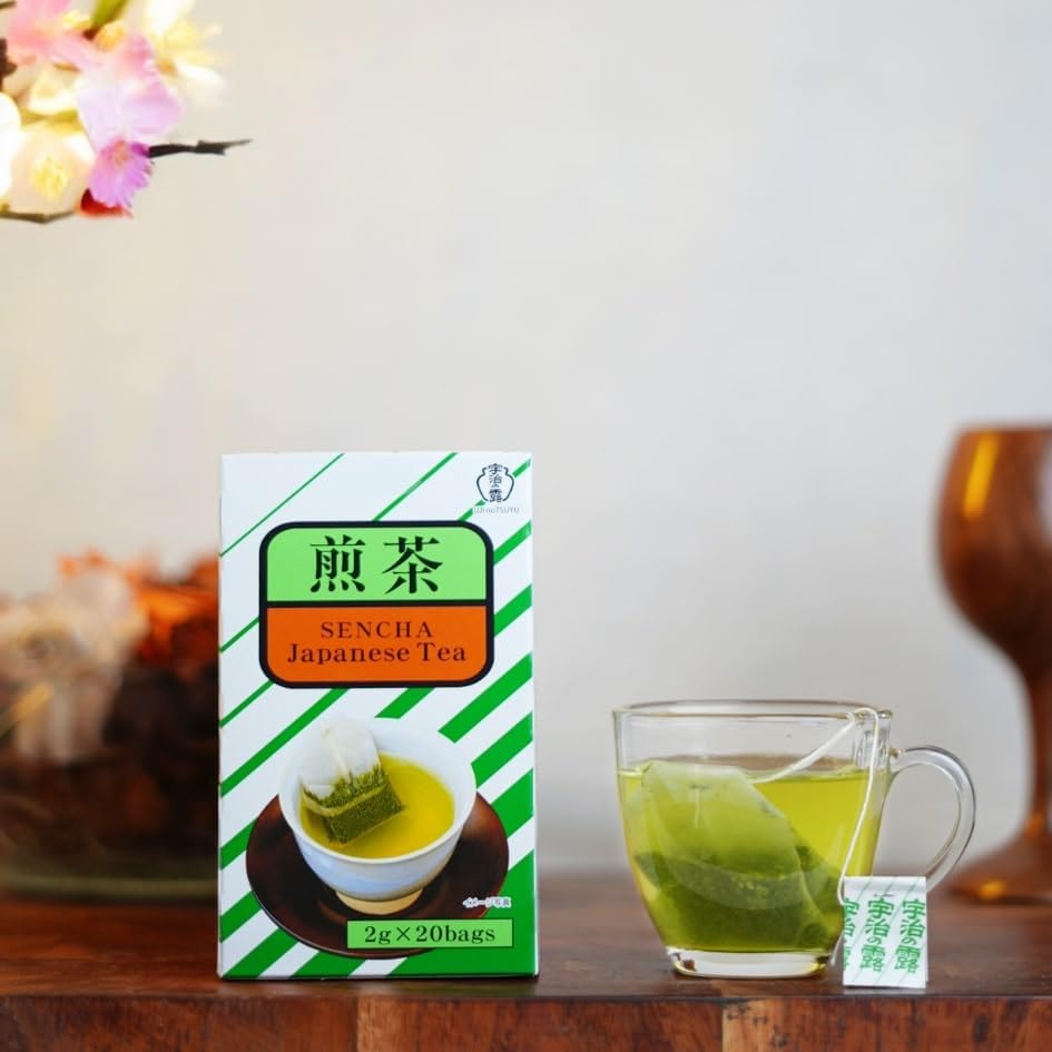 Image of UJInoTSUYU Sencha L Japanese Green Tea Bags | Sencha Premium Japanese Green Tea | Imported from Japan | Improve Metabolism | Rich in Antioxidants | 2gx20 Teabags (Pack of 3)