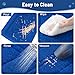 Smiry Cat Litter Box Mat 36x24, Non-Slip Water Resistant Litter Trapping Mat, Easy Clean Less Waste and Urine-Locking Cat Carpet for Indoor, Blue