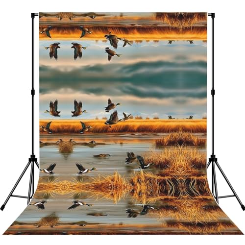 Hunting Flying Wild Duck Print Photography Backdrop 5x7ft Polyester Fabric