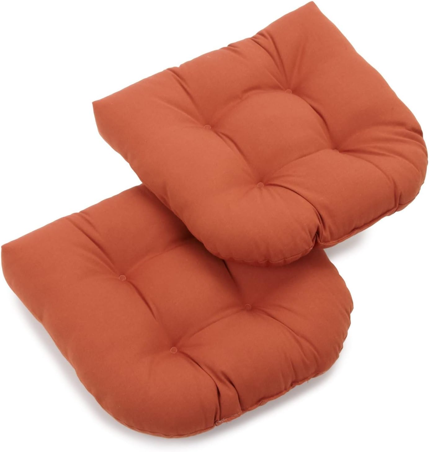 Blazing Needles Twill 19-Inch by 19-Inch by 5-Inch U-Shaped Cushions, Sage, Set of 2