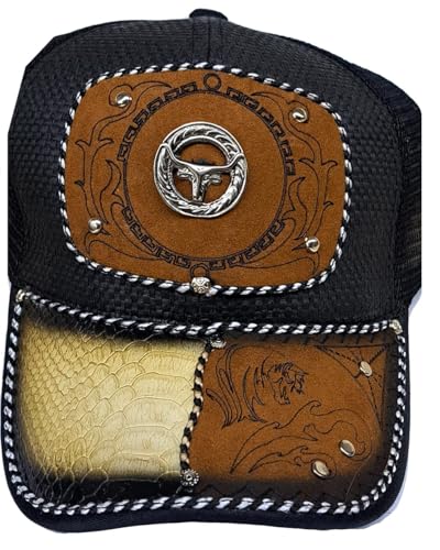 Casquette snapback Modestone haut de gamme avec emblème Longhorn Bull en métal