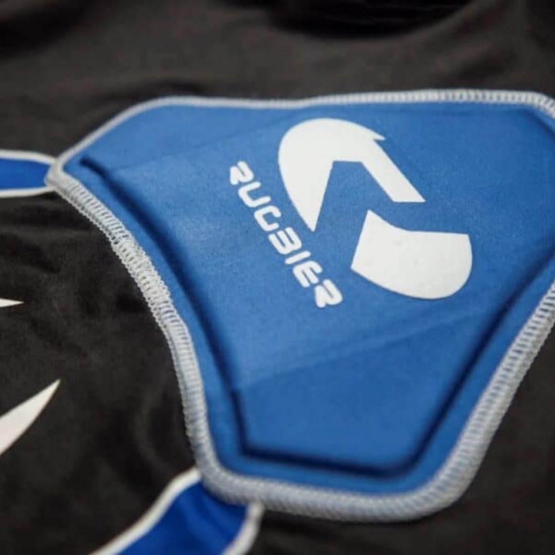 Épaulière de Rugby Professionnelle pour Hommes - Modèle Vulcano Bleu/Noir – Protection de Rugby Rembourrée - Catégories Masculines