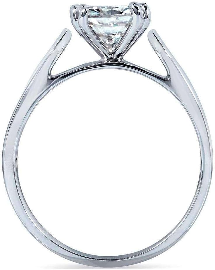 Kobelli Cushion-cut Moissanite Solitaire Engagement Ring 1 1/10 Carat 14k White Gold - Image 3