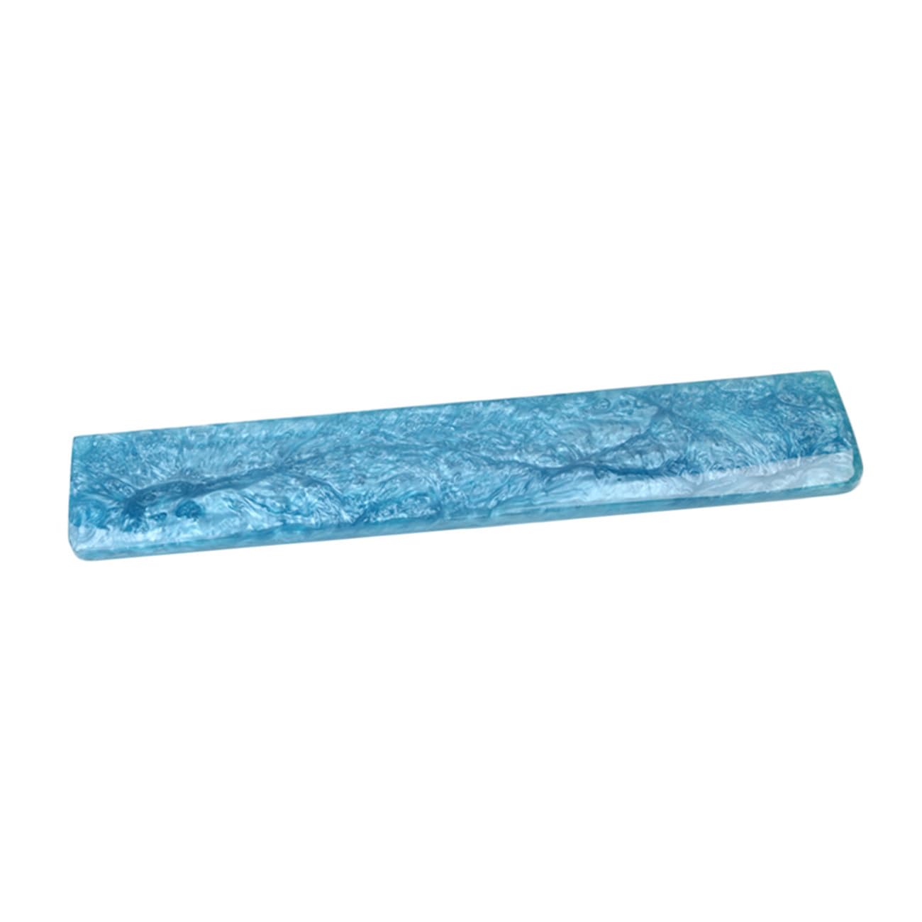 Lurrose Cuscino Poggiapolsi Blu in Resina Epossidica, Supporto Ergonomico per Tastiera Meccanica, Comfort e Sollievo dal Dolore per Ufficio e Gaming