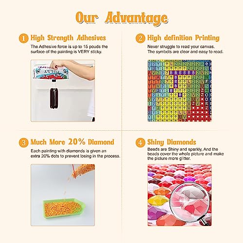 NAIMOER Inspirational Skull Diamond Painting Kits for Adults,Halloween Diamond Painting DIY 5D Diamond Art Kits Skull Picture for Home Wall Decor 30x40cm(You &Me,We Got This) - Image 4