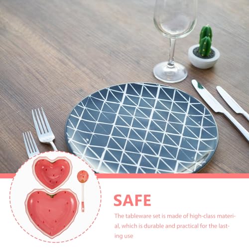 Vaisselle réutilisable pour repas maison au style fraise coloré - 8