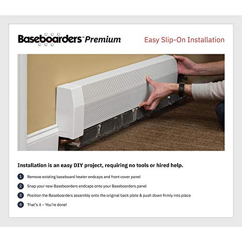 image for Baseboarders Premium Series 5 ft Galvanized Steel Slip-On Baseboard He