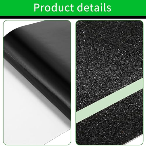 Image of Glow in Dark Anti Slip Tape, 4 inch x50FT Heavy Duty Waterproof Safety Grip Tape for Stairs, Pool, Bathroom - Black & Glow Stripe Indoor /Outdoor Multi-Purpose Traction Tape