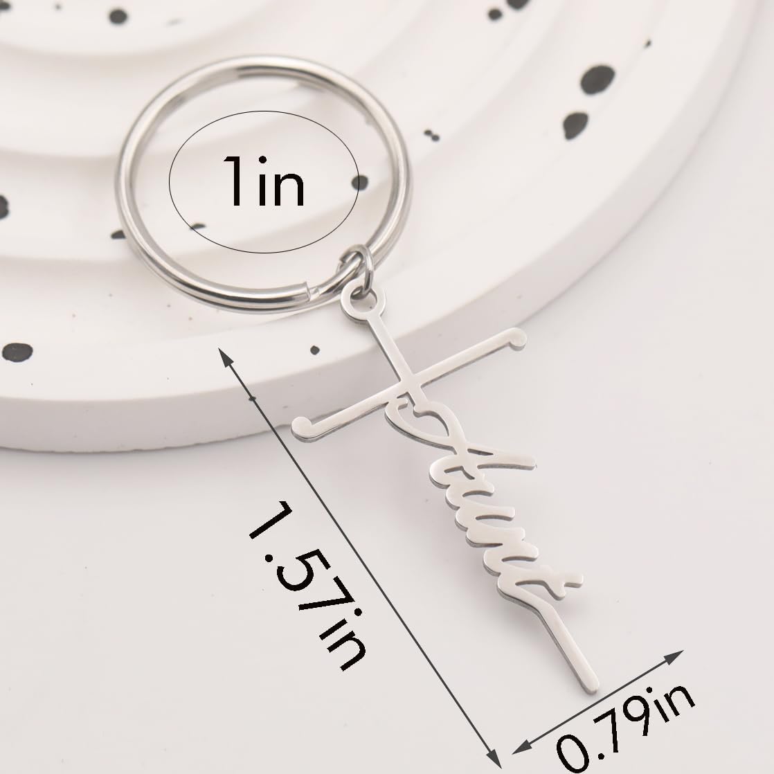 RZKING Stainless Steel Faith Cross Keychain for Women, Christian Gifts for Women, Baptism Confirmation Christmas Gifts - Image 2